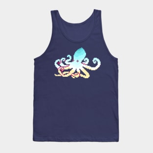 Modern Pixel Sea Octopus Tank Top